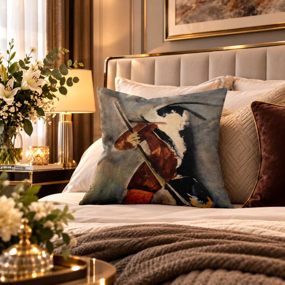 Washington Crossing the Delaware by JR Mitchell — Throw Pillow