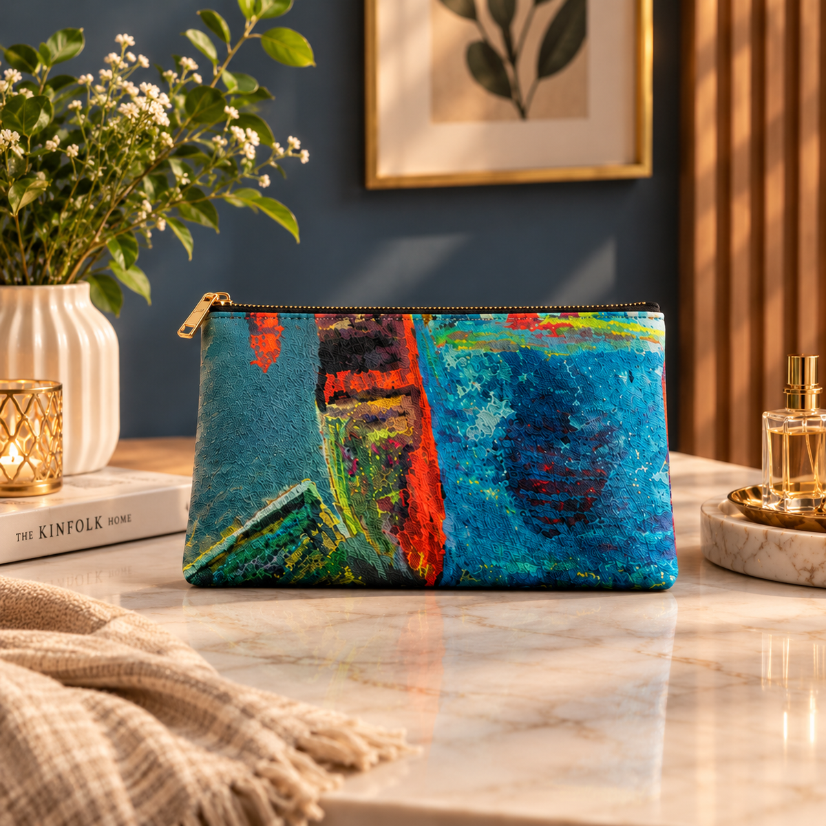 Mexican Artist Interpretive Portrait by JR Mitchell — Zip Pouch