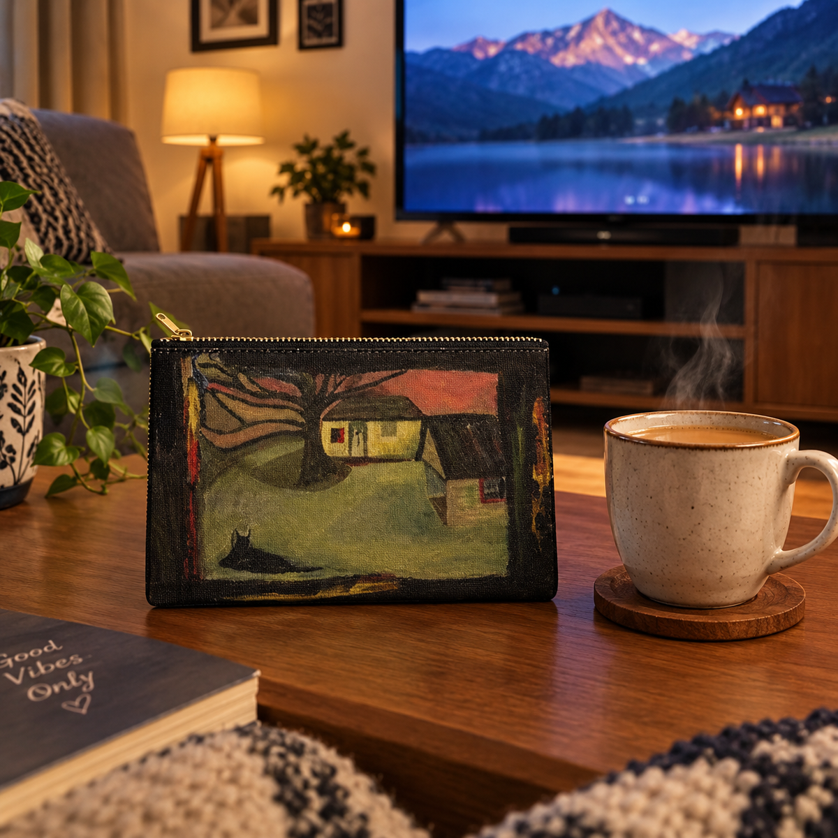 Nelsons Nostalgic Landscape by JR Mitchell — Zip Pouch