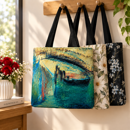MacArthur Park Urban Lake and Sunset by JR Mitchell — Tote Bag