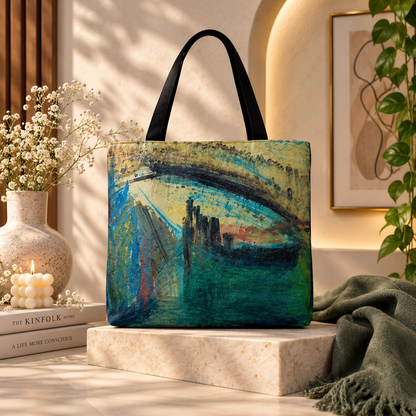 MacArthur Park Urban Lake and Sunset by JR Mitchell — Tote Bag