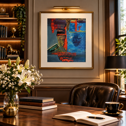 Mexican Artist Interpretive Portrait by JR Mitchell — Framed Print