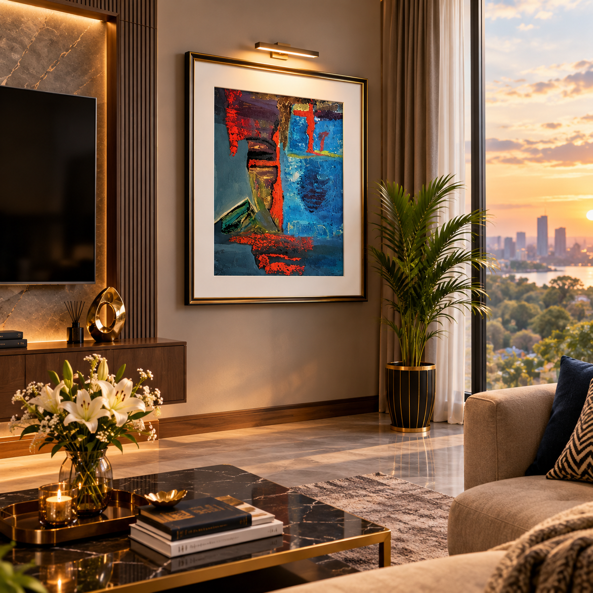 Mexican Artist Interpretive Portrait by JR Mitchell — Framed Print