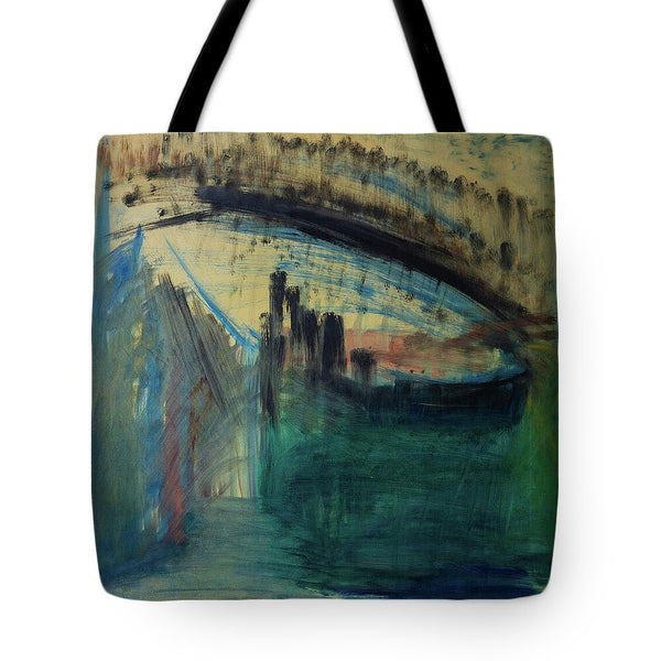 MacArthur Park Urban Lake and Sunset by JR Mitchell — Tote Bag