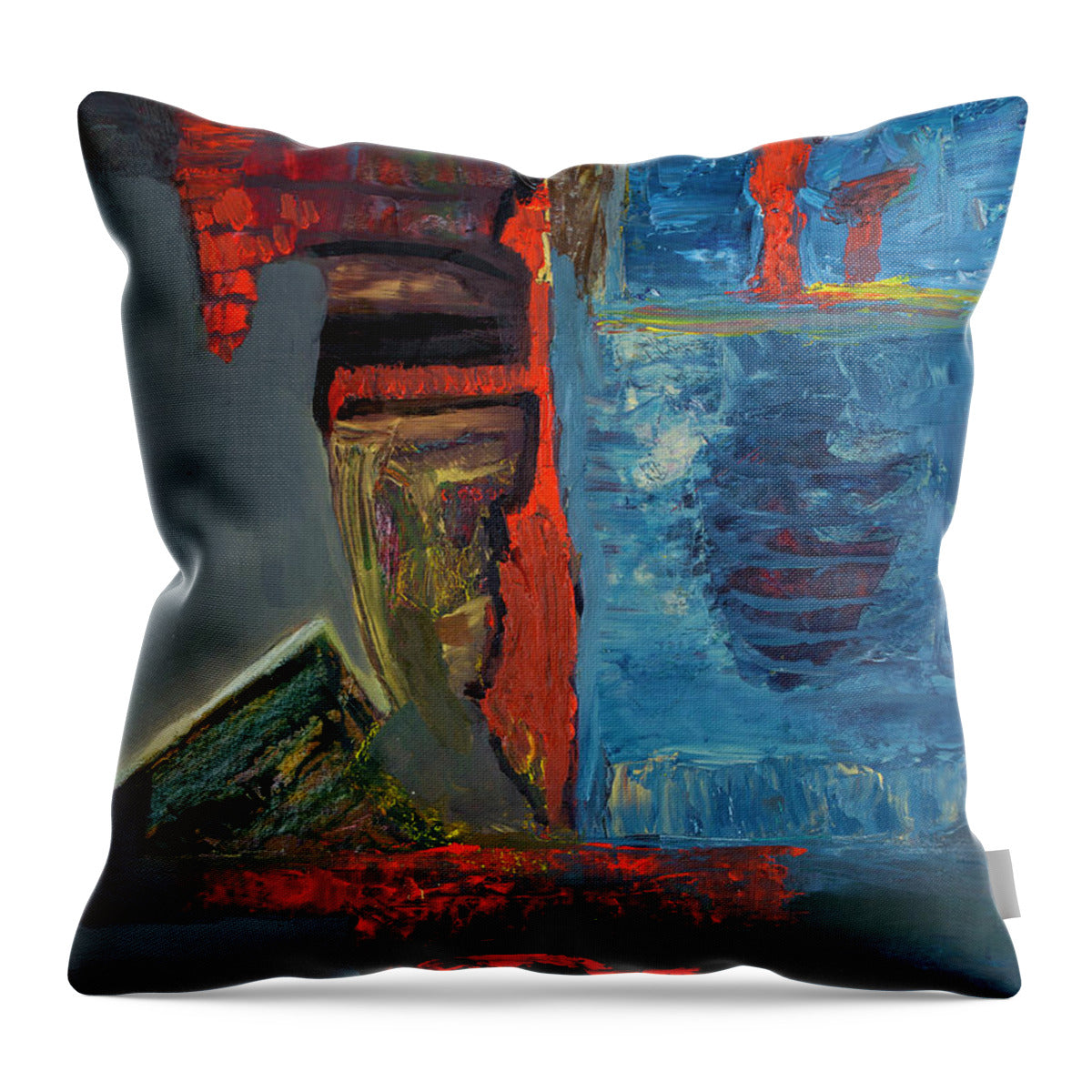 Mexican Artist Interpretive Portrait by JR Mitchell — Throw Pillow