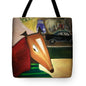 Monty Playful Abstract Figurative Dog Portrait by JR Mitchell — Tote Bag