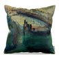 MacArthur Park Urban Lake and Sunset by JR Mitchell — Throw Pillow